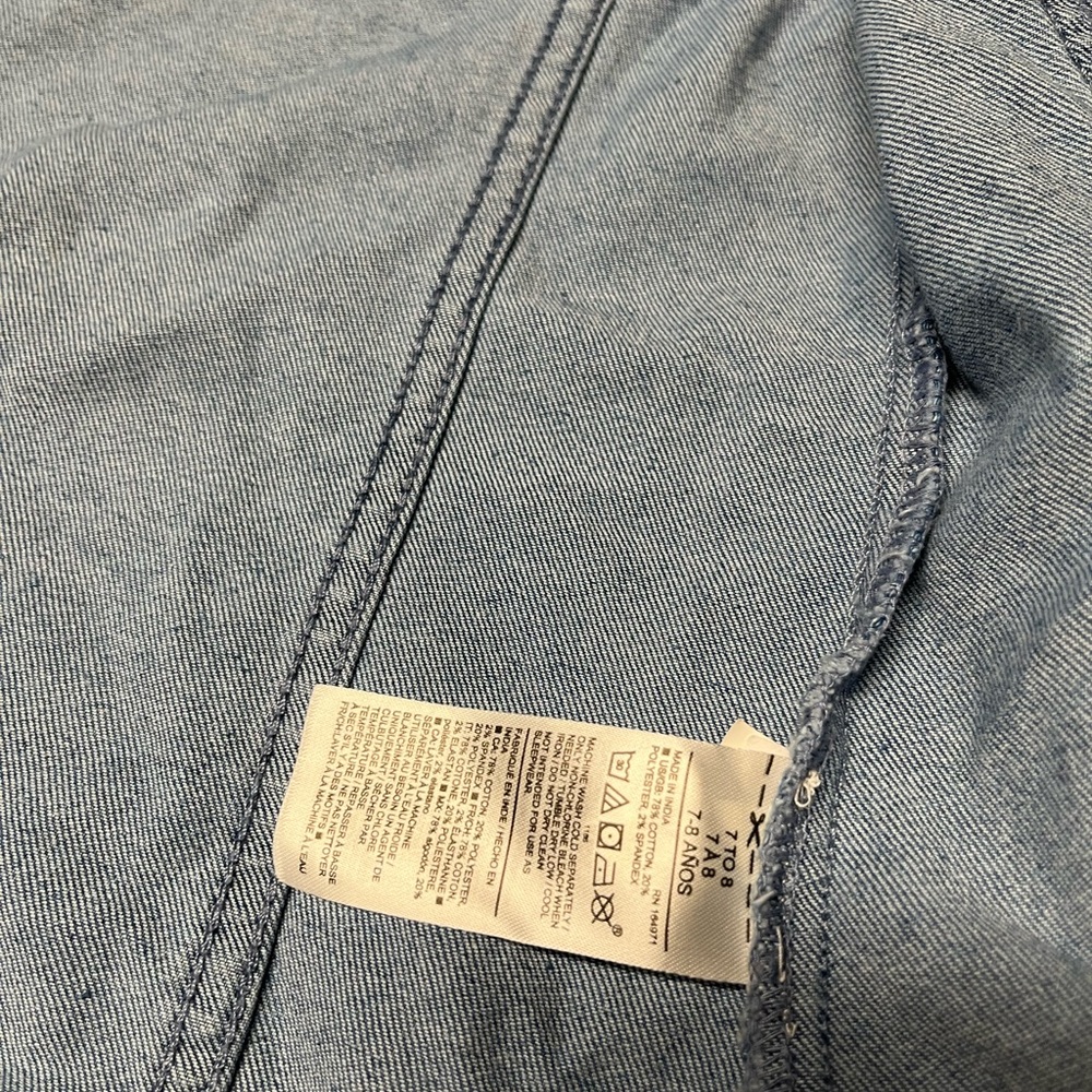 Janie And Jack Puff Sleeve Denim Jacket 7/8 - Picture 4 of 4